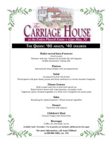 Carriage House The at the Emlen Physick Estate v Cape May, NJ  The Queen: $80