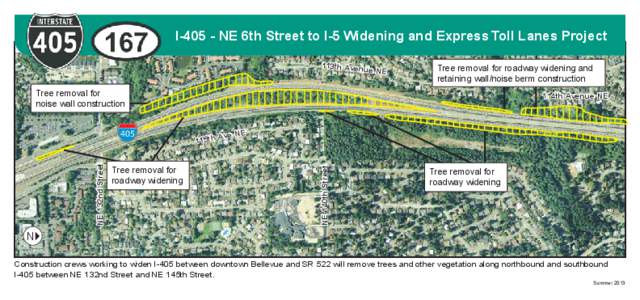 I[removed]NE 6th Street to I-5 Widening and Express Toll Lanes Project - Tree Removal between NE 132nd Street and NE 145th Street