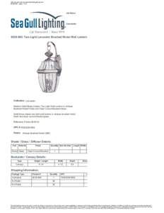 Vist our web site at www.SeaGullLighting.com[removed] - page 1 of 2  Job Name:  Comments: