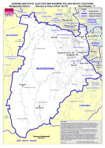 QUEENSLAND STATE ELECTION 2009 SHOWING POLLING BOOTH LOCATIONS Mudgeeraba District Electors at Close of Roll: 28,710 No.of Booths: 17 SOUTHPORT SOUTHPORT