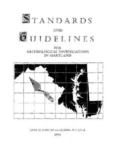 ST ANDARDS AND GUIDELINES STANDARDS FOR ARCHEOLOGICAL INVESTIGA TIONS INVESTIGATIONS