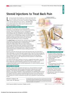 BACK PAIN  The Journal of the American Medical Association JAMA PATIENT PAGE
