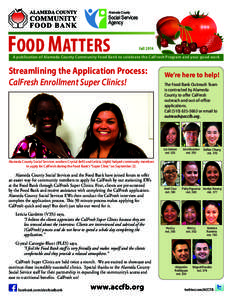 Alameda County  Social Services Agency  FOOD MATTERS