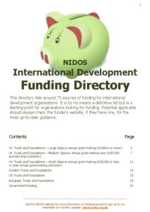 1  NIDOS International Development