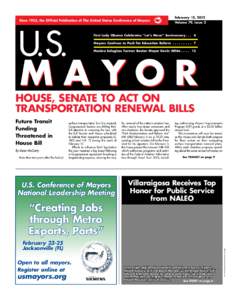 Since 1933, the Official Publication of The United States Conference of Mayors  February 13, 2012 Volume 79, Issue 2  U.S.