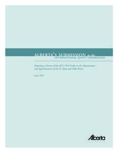 Water law in the United States / Montana / Geography of Canada / Boundary Waters Treaty / Milk River / St. Mary River / International waters / Canada–United States relations / Battle Creek / Water / Canada–United States border / International Joint Commission