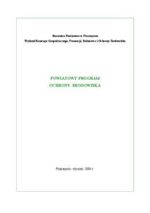 Starostwo Powiatowe w Przasnyszu Wydział Rozwoju Gospodarczego, Promocji, Rolnictwa i Ochrony Środowiska