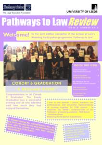 Pathways to LawReview IS S UE I S S U E  Welcome!