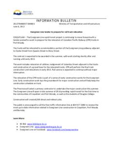 INFORMATION BULLETIN 2012TRAN0057[removed]June 6, 2012 Ministry of Transportation and Infrastructure