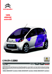 100% elektrický automobil CITROËN C-ZERO Verze