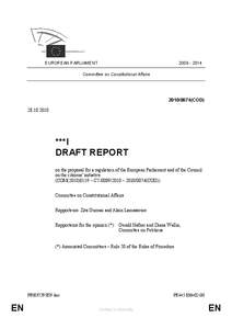 [removed]EUROPEAN PARLIAMENT Committee on Constitutional Affairs[removed]COD)