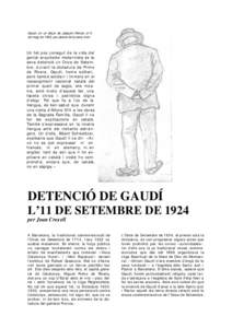 Gaudí, en un dibuix de Joaquim Renart, el 9 de maig de 1926, poc abans de la seva mort.