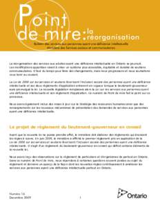 Point de mire : la réorganisation - Decembre[removed]PDF