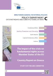The impact of the crisis on fundamental rights across Member States of the EU- Country report on Greece