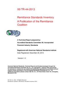 Remittance Standards Inventory