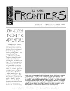 BLM - ALASKA  FRONTIERS ISSUE 76 FEBRUARY/MARCH 2000