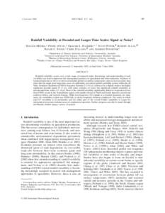 Physical oceanography / Tropical meteorology / Atmospheric dynamics / Pacific decadal oscillation / Climate oscillation / El Niño-Southern Oscillation / Climate pattern / South Pacific convergence zone / Teleconnection / Atmospheric sciences / Meteorology / Climatology