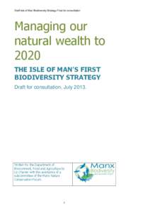 Draft Isle of Man Biodiversity Strategy Final for consultation  Managing our