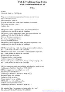 Folk & Traditional Song Lyrics - Wahoo