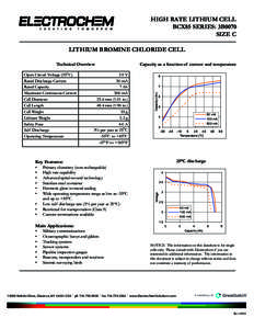 High Rate Lithium Cell - Size C