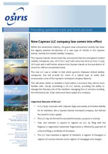 Corporate taxation in the United States / Types of business entity / Limited liability company / Cayman Islands / LLC / Economy / Americas / Geography of the European Union / Index of Cayman Islands-related articles