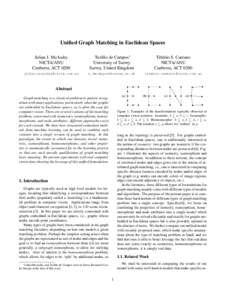 Unified Graph Matching in Euclidean Spaces Julian J. McAuley NICTA/ANU Canberra, ACTTe´ofilo de Campos∗