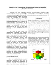 Chapter 2: The Economic and Social Consequences of Corruption in Transition Countries In recent years, many studies have presented powerful empirical evidence on the economic and social costs of corruption. 1 They have s