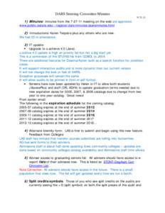 Microsoft Word - Minutes DARS Steering Committee[removed]docx