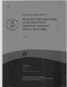 NOAA Technical Report NMFS 26  Synopsis of Biological Data on the Sand Perch,  Diplectrum formosum