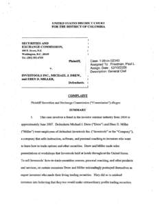 Complaint: Investools Inc., Michael J. Drew, and Eben D. Miller