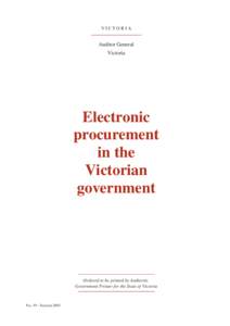 Electronic procurement in the Victorian government