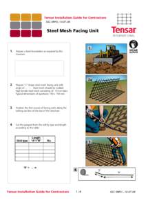 Tensar Installation Guide for Contractors IGC/SMFU_10[removed]Steel Mesh Facing Unit  1.