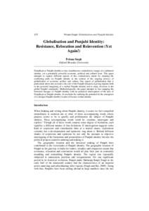 153  Pritam Singh: Globalisation and Punjabi Identity