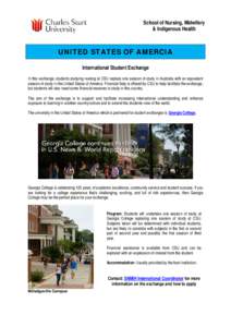 School of Nursing, Midwifery & Indigenous Health `  UNITED STATES OF AMERCIA