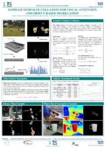 INSTITUTE FOR COGNITIVE SYSTEMS  SAMPLED TEMPALTE COLLATION FOR VISUAL ATTENTION AND OBJECT-BASED SEGREGATION Andreas Holzbach, Gordon Cheng, Institute for Cognitive Systems, Technische Universität München. [andreas.ho