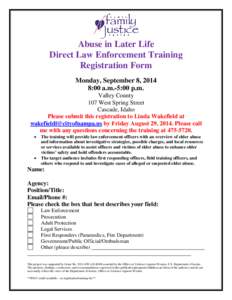 Microsoft Word[removed]rescheduled Direct LE Training Registration Form Sept 8th Cascade ).doc