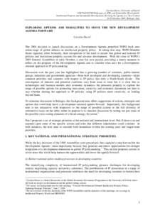 Business / Civil law / World Intellectual Property Organization / Agreement on Trade-Related Aspects of Intellectual Property Rights / Intellectual property / International Centre for Trade and Sustainable Development / Traditional knowledge / United Nations System / International development / International trade / Intellectual property law / Law
