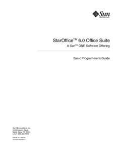 Basic Programmer's Guide StarOffice. 6.0