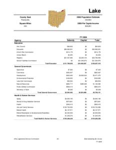 Lake County Seat 2006 Population Estimate  Painesville