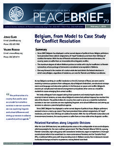 UNITED STates institute of peace  peaceBrieF79 United States Institute of Peace • www.usip.org • Tel[removed] • Fax[removed]February 1, 2010