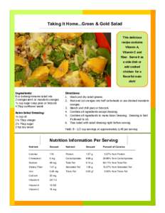 Green and Gold Salad Recipe
