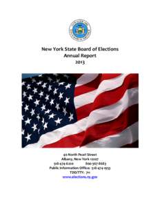 New York State Board of Elections Annual Report[removed]North Pearl Street Albany, New York 12207