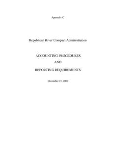 Appendix C  Republican River Compact Administration ACCOUNTING PROCEDURES AND