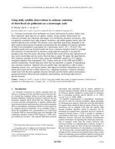 Using daily satellite observations to estimate emissions of short-lived air pollutants on a mesoscopic scale