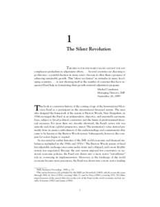 Silent Revolution: The IMF[removed],  October 1, 2001, Chapter 1 - The Silent Revolution
