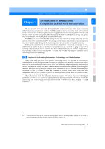 Chapter 1 - Intensification of International Competition and the Need for Innovation  Intensification of International Competition and the Need for Innovation  Ch. 1