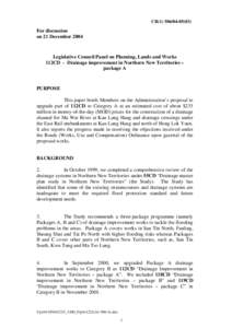 CB[removed])  For discussion on 21 December[removed]Legislative Council Panel on Planning, Lands and Works