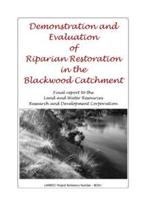 Demonstration and Evaluation of Riparian Restoration in the Blackwood Catchment