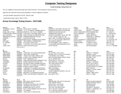 Computer Testing Designees