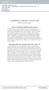 Cambridge University Press7 - John Baskerville: Type-Founder and Printer, 1706–1775 Josiah H. Benton Frontmatter More information